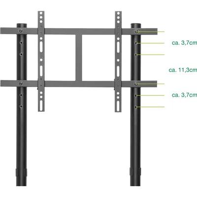 Immagine prodotto di Carrello TV InLine®, per TV LED 37"-80" (94-203cm), max. 80kg