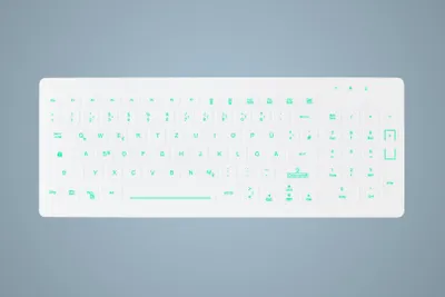 Produktbild von Cherry Hygiene Backlit Compact Keyboard with NumPad Fully Sealed Watertight USB White