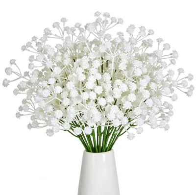 Produktbild von Künstliches Schleierkraut - 20 Stück - Zur Dekoration und Floristik - Weiß - 30 cm