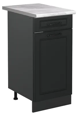 Imagen del producto de Mueble bajo de cocina Vicco R-Line Antracita casa de campo/Antracita 40 cm encimera Mármol, Model 61020