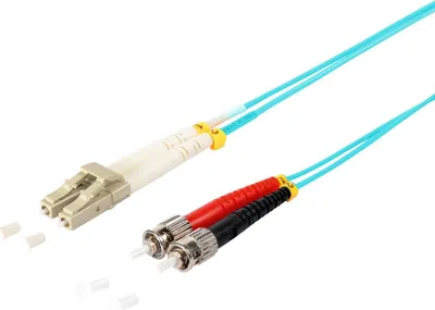 Produktbild von Duplex Patchkabel LC/ST 50/125µ OM3 aqua 1m