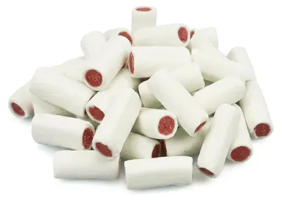 Productafbeelding van Lollywood Witte Aardbei Staafjes - 1 kilo