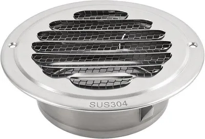 Obrázek produktu pro Ventilační mřížka 100 mm - nerezová ocel 304 - odolná proti hmyzu - odolná vůči povětrnostním vlivům