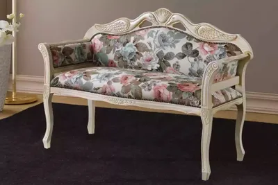 Produktbild von Klassische Sitzbank Antik Stil Zweisitzer Polsterbank Sitzmöbel Design