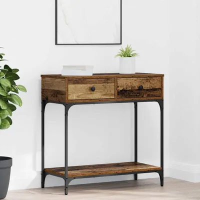 Zdjęcie produktu dla vidaXL Stolik konsola z drewna odzyskanego 75 x 34,5 x 75 cm materiał drewnopochodny