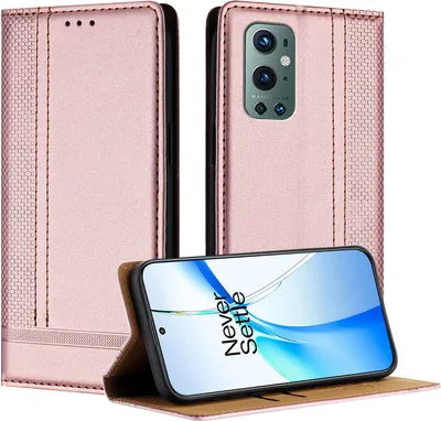 Produktbild von Handyhülle für OnePlus 9 Pro Leder Flip Klappbare Schutzhülle mit Standfunktion Pink