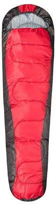 Produktbild von Mumienschlafsack rot/grau - bequemer Sommerschlafsack 13-25°