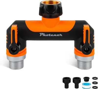 Productafbeelding van 2-Weg Waterverdeler 3/4-inch met Snelkoppelingen voor Tuin & Wasmachine