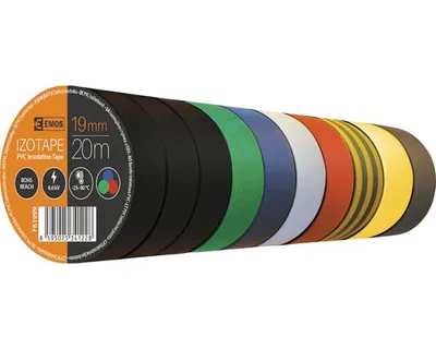Obrázok produktu pre Izolačná páska Emos PVC 19mm / 20m mix 10ks