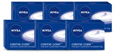Immagine prodotto di 6 saponette Nivea Creme Care - 100 g - Confezione - 6 pezzi