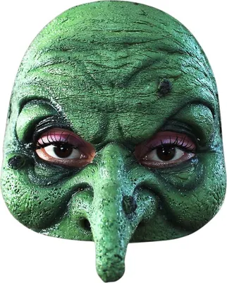 Produktbild von Grüne Hexenmaske - Halloween Fasching Kostüm Maske