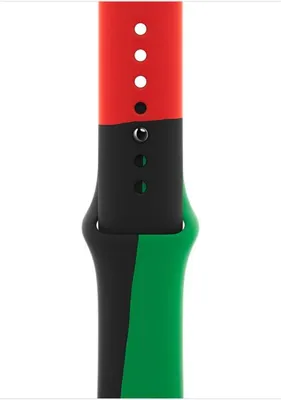 Immagine prodotto di Apple MUQ73ZM/A Cinturino Sport Black Unity per Apple Watch 44 mm S/M Nero Verde Rosso