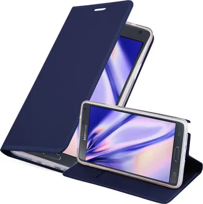 Obrázek produktu pro Pouzdro na mobilní telefon Cadorabo pro Samsung Galaxy NOTE 4 Protective Case in Blue Cover Case Booklet