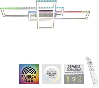 Obrázek produktu pro JUST LIGHT FELIX60 LED stropní svítidlo Regulovatelná barva světla 40W Stříbrná/bílá 14637-55
