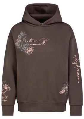 Produktbild von EIGHT 2 NINE Kapuzenpullover Blumenstickereien Seitliche Eingrifftaschen Größe: L