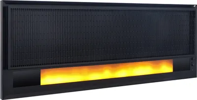 Produktbild von Infrarot Heizpaneel - Schwarz - 1700W und LED-Flammeneffekt