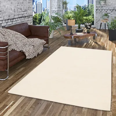 Produktbild von Natur Teppich Berber Aruna Uni Wollweiss, Größe:70x140 cm