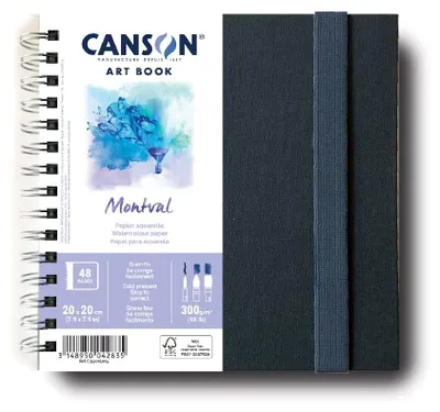 Produktbild von CANSON Professionelles Kunstbuch, feine Körnung, Aquarell-Montval-Papier, 300 g/