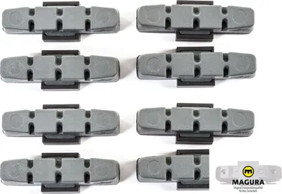 Produktbild von MAGURA Original Bremsbelag hydraulische Felgenbremse HS11 22 24 33 66 | grau 8 Stück