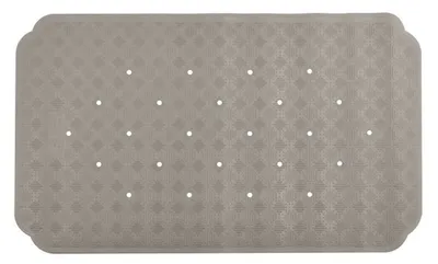 Obrázok produktu pre Sprchová rohož Spirella "Ruby" Kúpeľová rohož Sprchová rohož antibakteriálna protišmyková s prísavkami - Taupe - cca 53 x 53 cm - Prírodný kaučuk