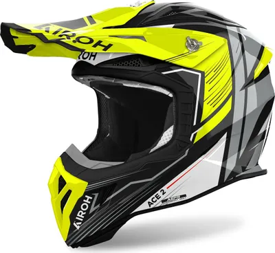Zdjęcie produktu dla Kask motocrossowy Airoh Aviator Ace 2 Engine, schwarz/grau/gelb, XL (61)