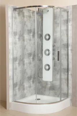Zdjęcie produktu dla Kabina prysznicowa Kerra Solid RPS 80cm CHR, profile chrom, z brodzikiem