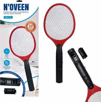 Obrázok produktu pre NOVEEN IKN110 elektrická plácačka na hmyz červená