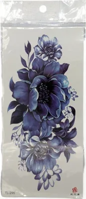 Produktbild von Vielfältige Temporäre Tattoos – Florale, Tribal- und Tiermotive Lila Blumen