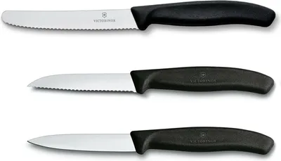 Image de Victorinox Set de couteaux à éplucher Noir - 3 pièces