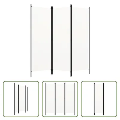 Zdjęcie produktu dla The Living Store 3-częściowa przegroda do pokoju biała 150x180 cm