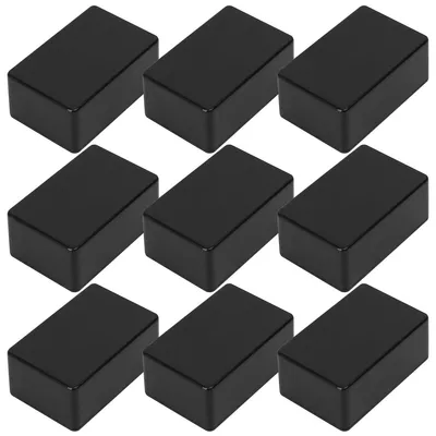Produktbild von Aufbaugehäuse Projektbox Abzweigdose - 9 Stück - Wasserdicht - Schwarz - ABS - 70 x 46 x 29,5 mm