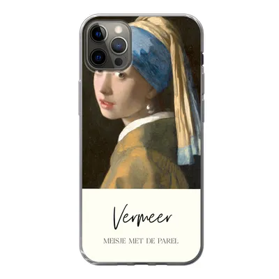 Produktbild von MuchoWow® Handyhülle Schutzhülle Hülle für iPhone 13 Pro Max Das Mädchen mit dem Perlenohrring - Vermeer Silikon Softcase Handy Hülle - Mobiltelefon
