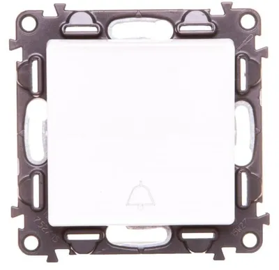 Image de Interrupteur à bouton-poussoir n° 1/0 LEGRAND VALENA LIFE 752115, blanc, pictogramme « sonnette »