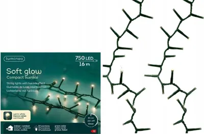 Produktbild von LED Weihnachtsbeleuchtung warmweiß, 750 Lichter, 16m außen innen, 8 Modi, IP44, energiesparend