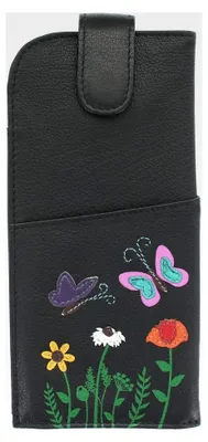 Produktbild von Brillenetui aus weichem Leder, Schwarz, Einheitsgröße
