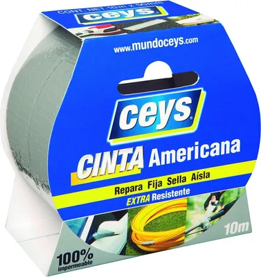 Zdjęcie produktu dla Taśma samoprzylepna Ceys w kolorze srebrnym (10 m x 50 mm)