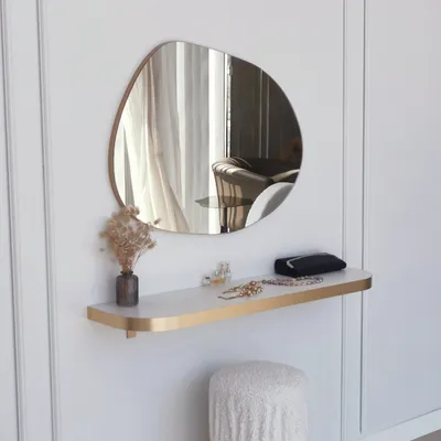 Produktbild von Skye Decor, Gusto- GustoNOS, Gold, Wandspiegel, 55x75 cm, 100% Melaminbeschichtete Partikelplatte
