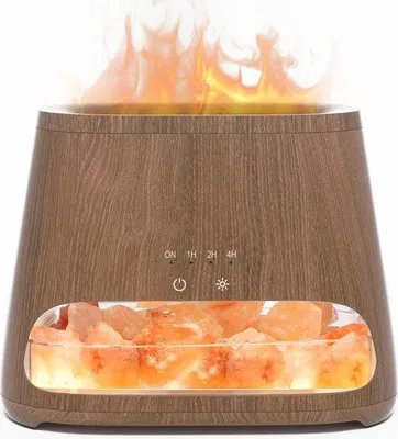 Produktbild von Aromadiffuser und Salzlampen mit Flammeneffekt, 3 Helligkeitsstufen, 150ml