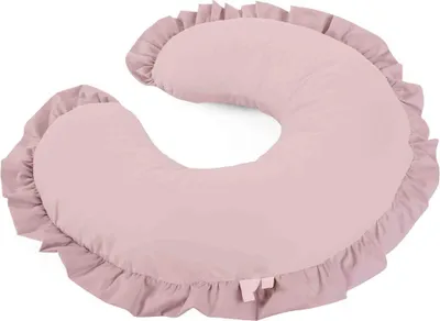 Produktbild von Muminky | Stillkissen - Rogalförmig - Rosa - Ergonomisch - Mit Rüsche