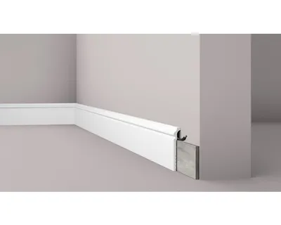 Immagine prodotto di Modanatura di copertura NMC CF3 WALLSTYL Noel Marquet Modanatura decorativa per bordi Modanatura per pavimenti Modanatura decorativa moderna bianca 2 m