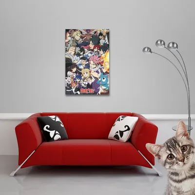 Image de Fairy Tail - Poster - vs autres guildes + 2 St Posterleisten Holz 61 cm schwarz