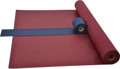 Produktbild von Sensalux Kombi-Set 1 Tischdeckenrolle 1m x 25m bordeaux + Tischläufer 15cm blau