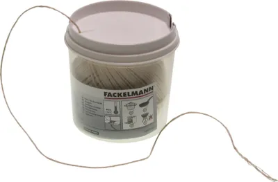Produktbild von Fackelmann Grill-/Bratenschnur, Rouladen-Schnur in Spenderbox, Küchengarn für Fleisch, Gemüse oder Fisch (Farbe: Beige)