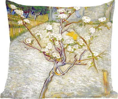 Produktbild von MuchoWow® Zierkissen Sofakissen Wohnzimmer Dekokissen 45x45 cm Blühender Birnbaum - Vincent van Gogh - Schlafpolster - Polster für das Sofa
