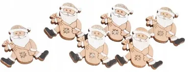 Produktbild von Mikołaj (Nikolaus) – Holzfigur, Auf Stötzplatte, 6 Stücke, 3,2 Cm