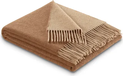 Produktbild von Biederlack Fransenplaid Farbe camel-beige Größe 130 x 170