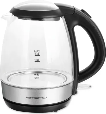 Produktbild von Emerio Wasserkocher, 1.2L, Glas, BPA-frei