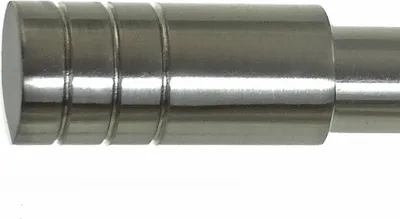 Produktbild von Endstück f. 19mm Gardinenstangen Edelstahl Look Kappe Kristall - Designs wählbar