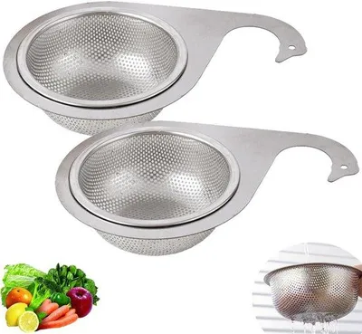 Obrázek produktu pro Dřez na nádobí ve tvaru labutě, 2 kusy, ocel, multifunkční, snadno se čistí, stabilní, dřez s odtokem
