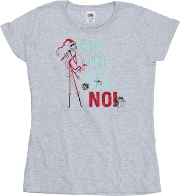 Produktbild von Disney - "The Nightmare Before Christmas Ho Ho No" T-Shirt für Damen BI35854 (L) (Grau)